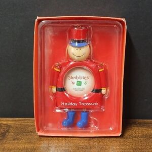 RUSS Photo Frame Christmas 5" Ornament Scribbles Holiday Treasure